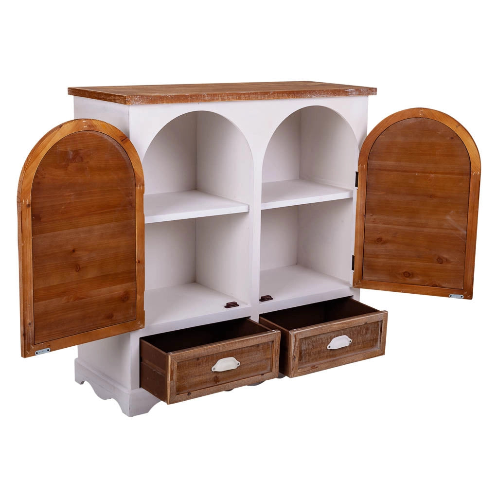 Credenza in legno bianco 90x35x90h