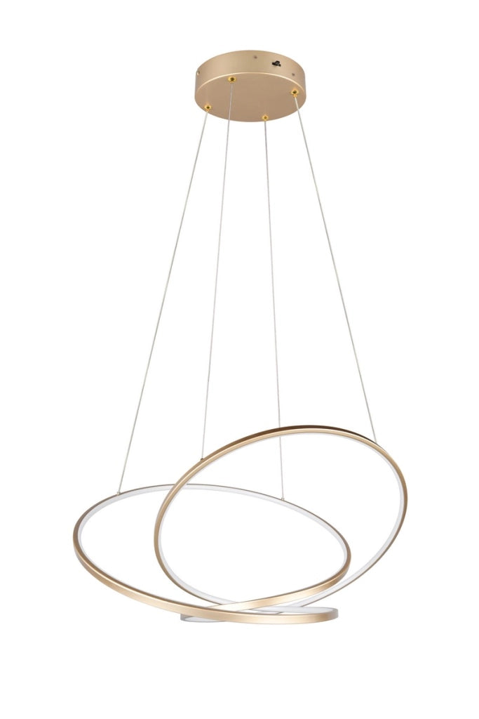 Lampada a sospensione LED oro Darvin Trio 52W CCT