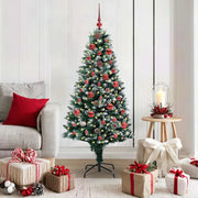Albero di Natale artificiale con 150 LED Verde 150 cm 3396251