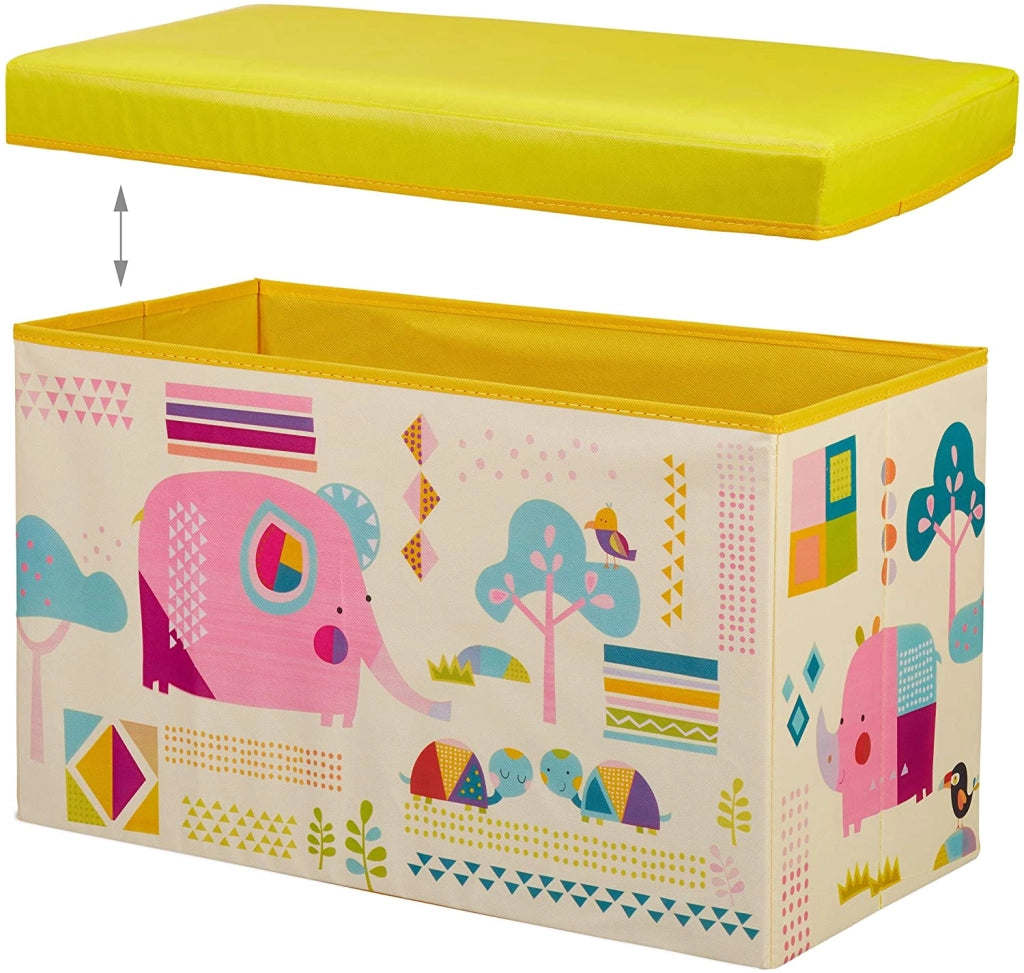 Pouf contenitore per bambini/contenitore per giocattoli/pouf/vaso contenitore/scatola contenitore (giallo) 13_0002763_2
