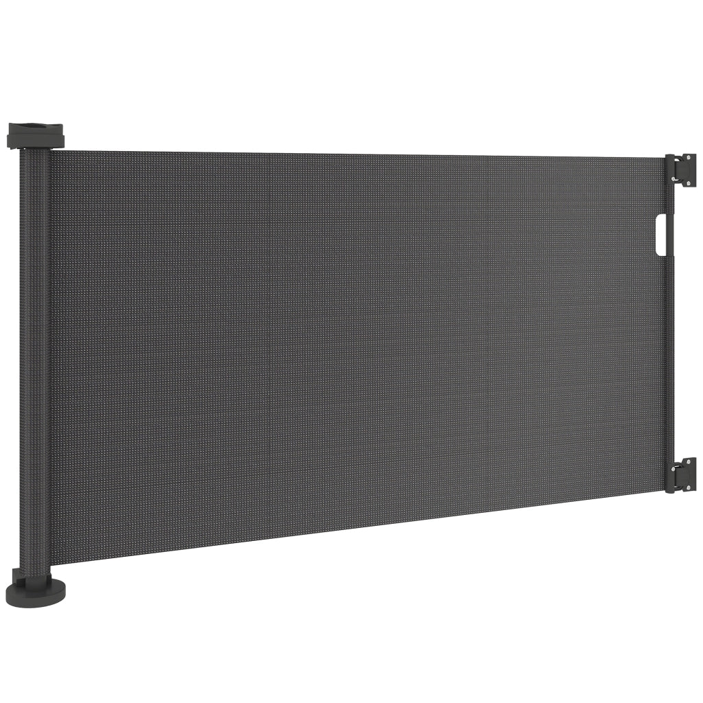 Barriera di Sicurezza per Cani Retrattile ¨C Minimal ¨C Nero 142x10x87 cm