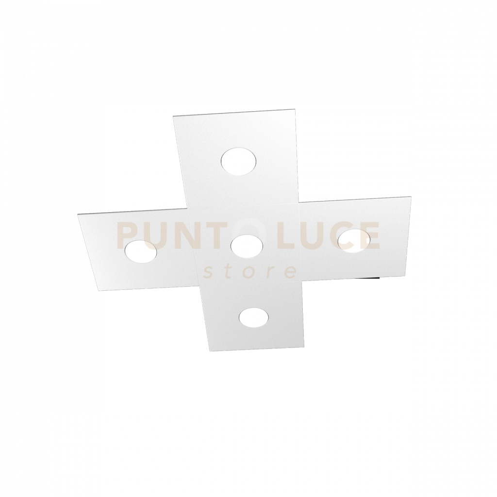 ECCENTRIC APPLIQUE-PLAFONIERA 5 LUCI GRIGIO 1156-5L-GR