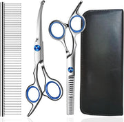 Set di Taglio per Capelli per Professionisti di Grooming con Punta Rotonda per Cani e Gatti.