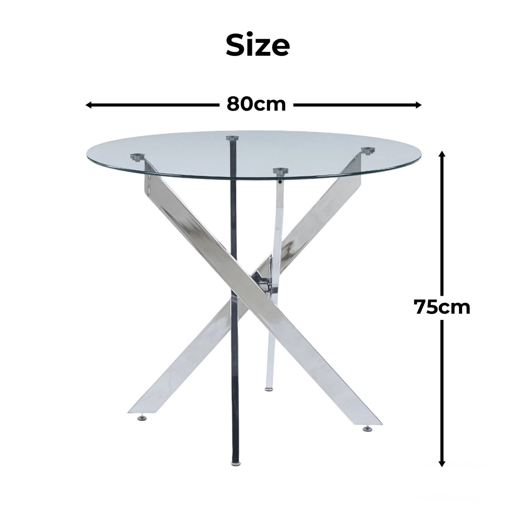 Set da pranzo 1 tavolo + 4 sedie - Zephmum- 5 pezzi