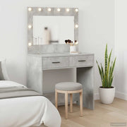 Tavolo da Trucco con cassetto Grigio cemento 78,5 x 41 x 135 cm