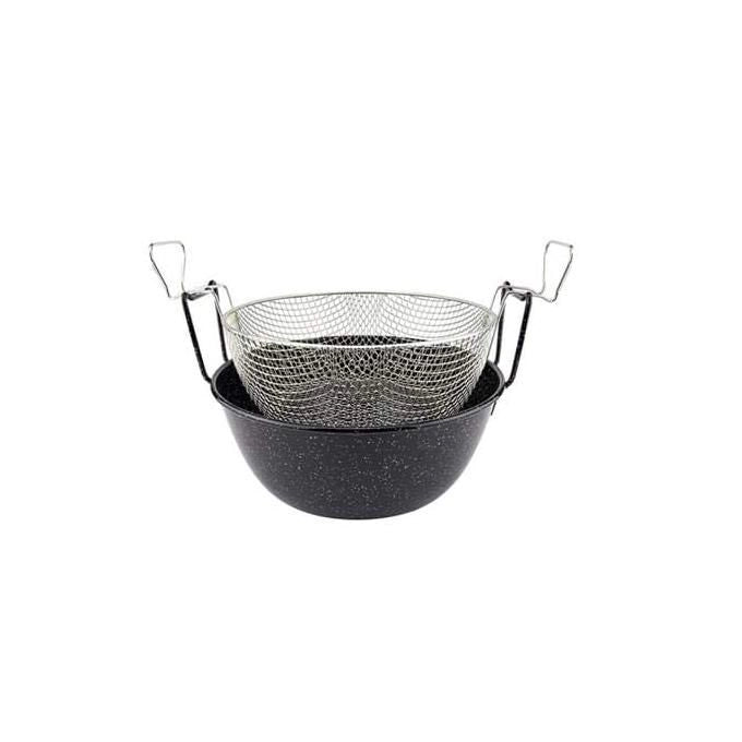 Friggitrice con cestello in ferro smaltato Cm 26