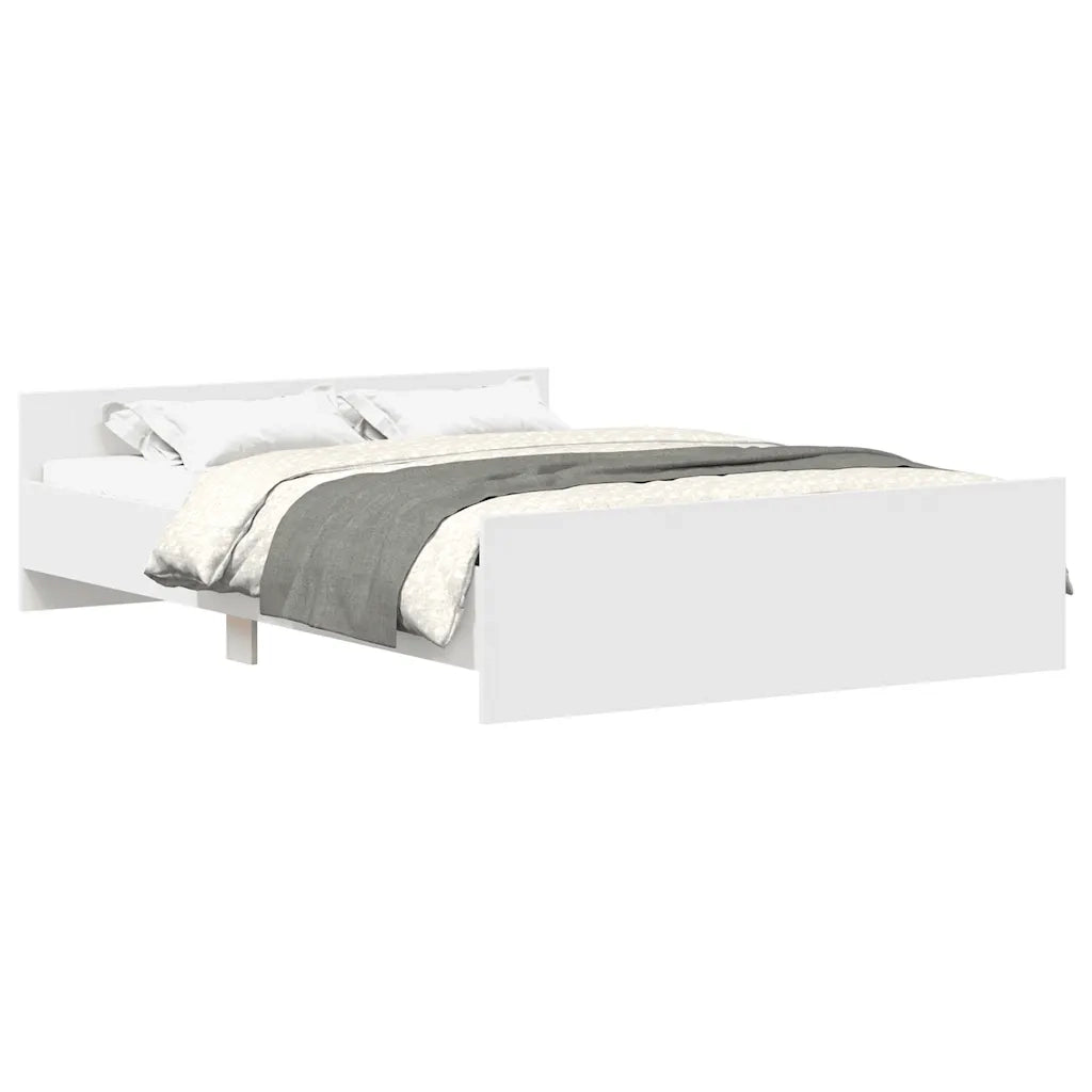 Giroletto con Testiera e Pediera-Struttura Letto Bianco 120x200 cm