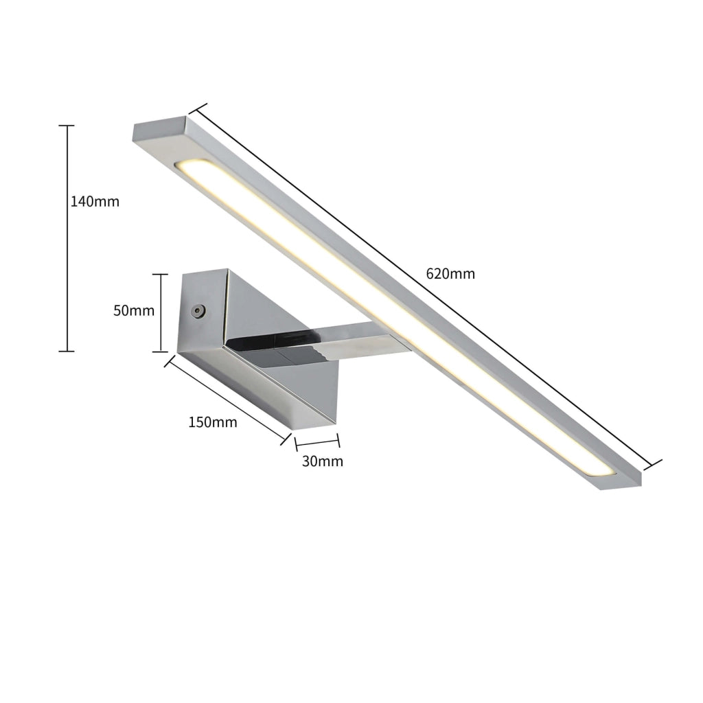 Applique Isla grande cromata LED 20W 4000K IP44 LightPrestige