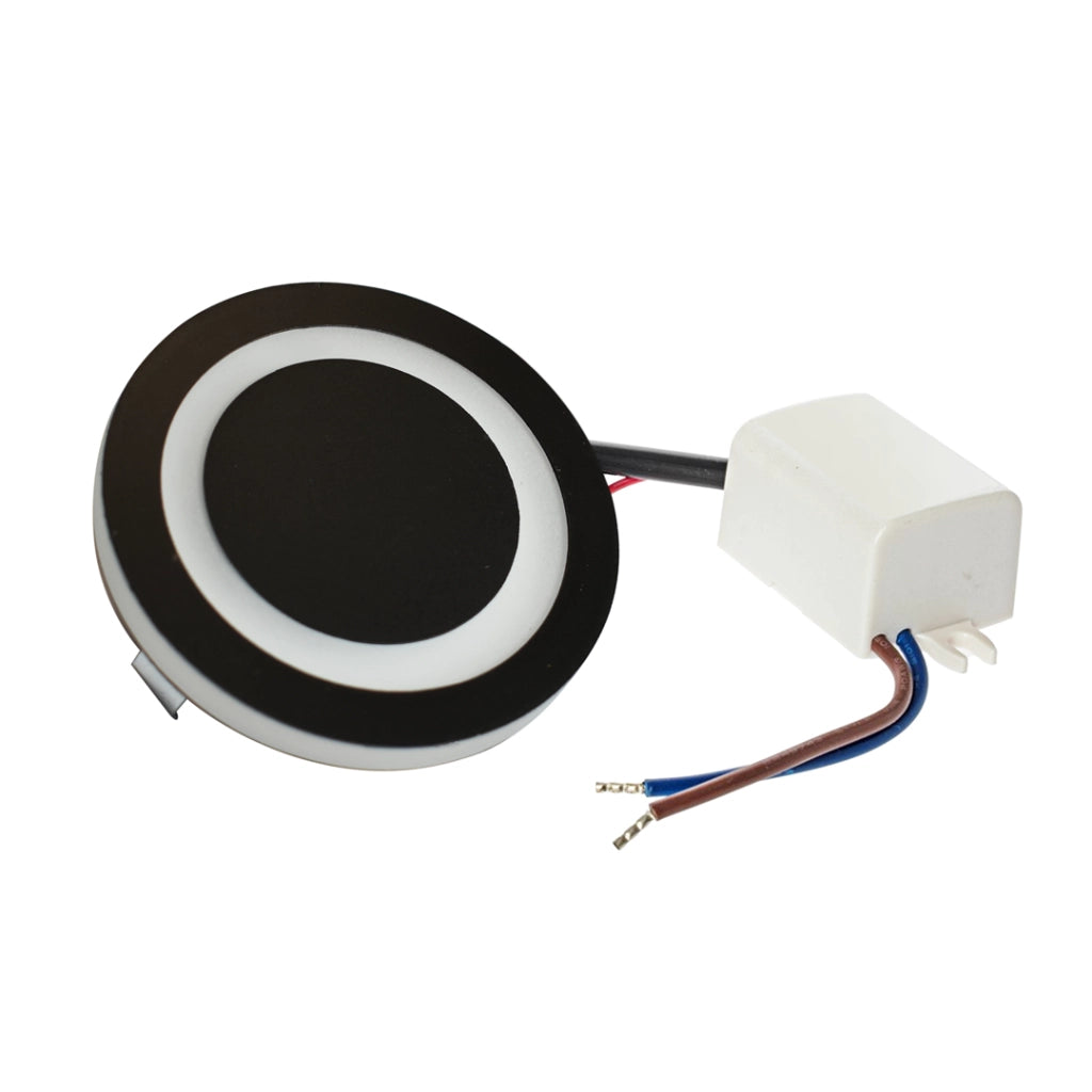 Segnapasso rotondo nero/bianco LED 0,6W 4000K Eko-Light