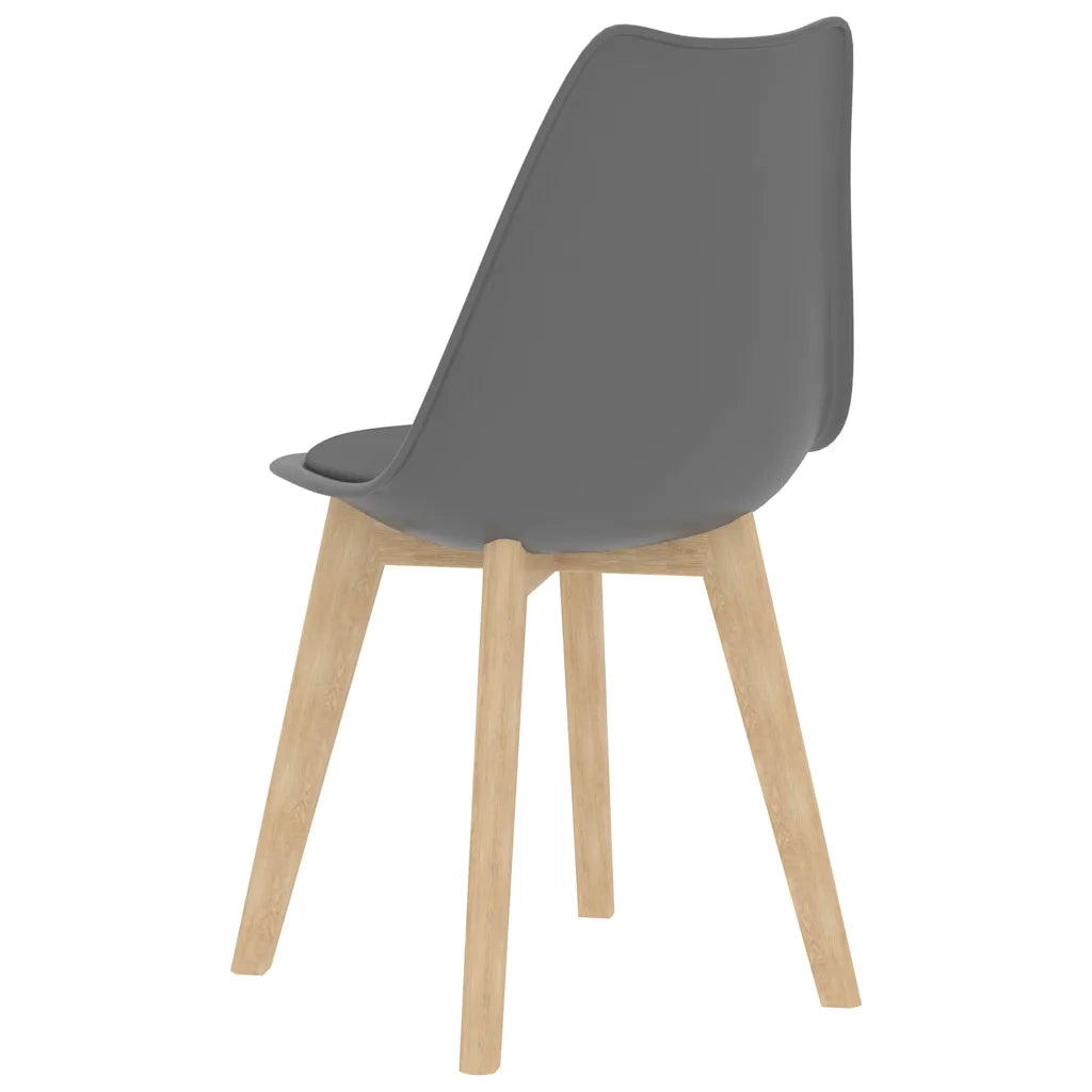Sedie da Pranzo 4 pz Grigie in Plastica 244786