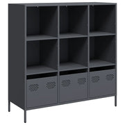 Credenza | Madia | Buffet da pranzo | Armadio da pranzo Antracite 101,5x39x103,5 cm Acciaio