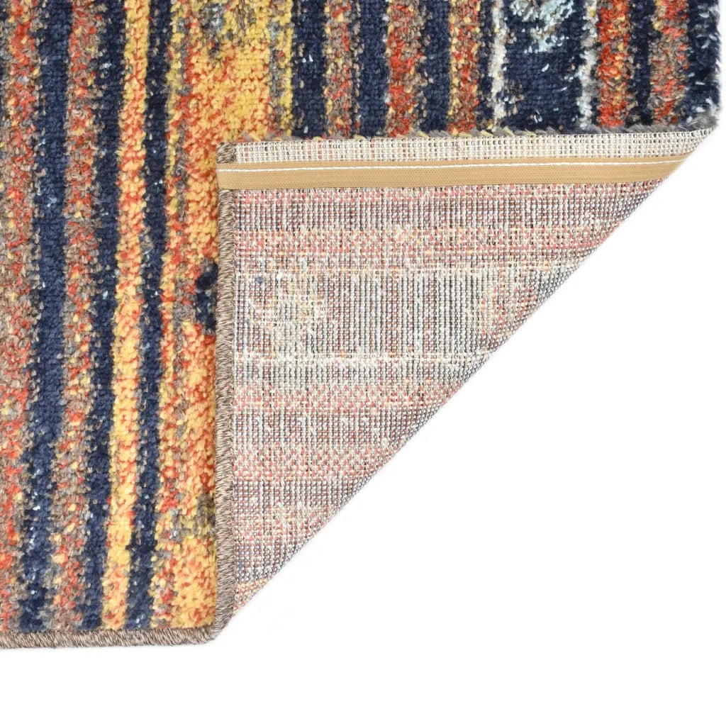 Tappeto Blu e Arancione 160x230 cm in PP 134280