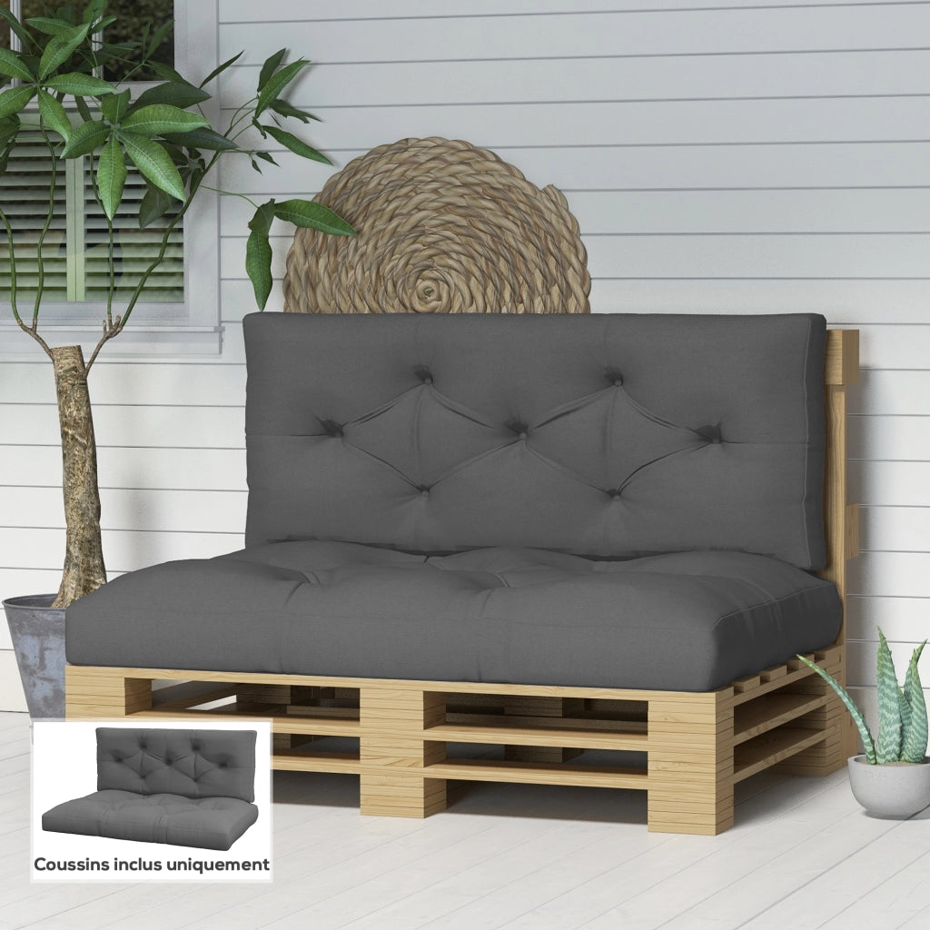 Cuscini per Divano ¨C zephmum ¨C Grigio 120x80x12 cm