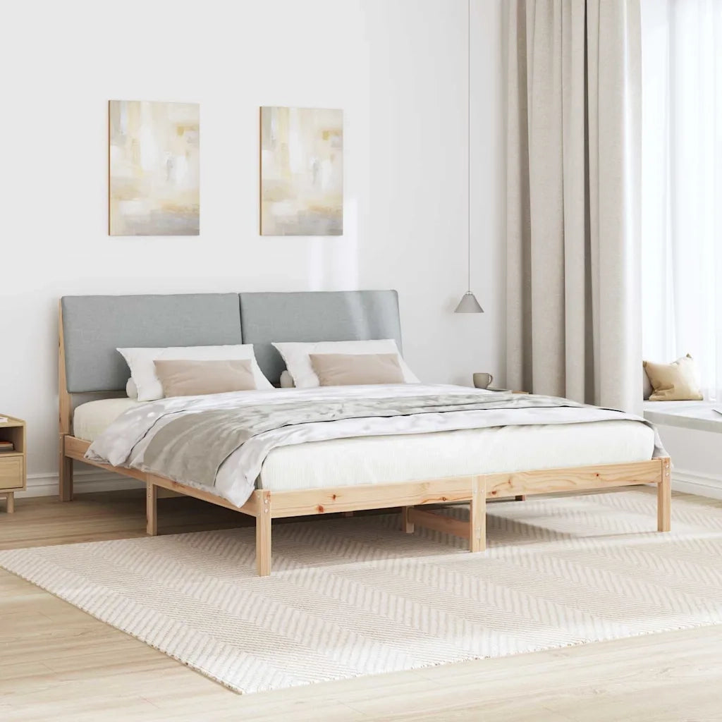 Struttura del Letto Marrone e grigio chiaro 200 x 200 cm