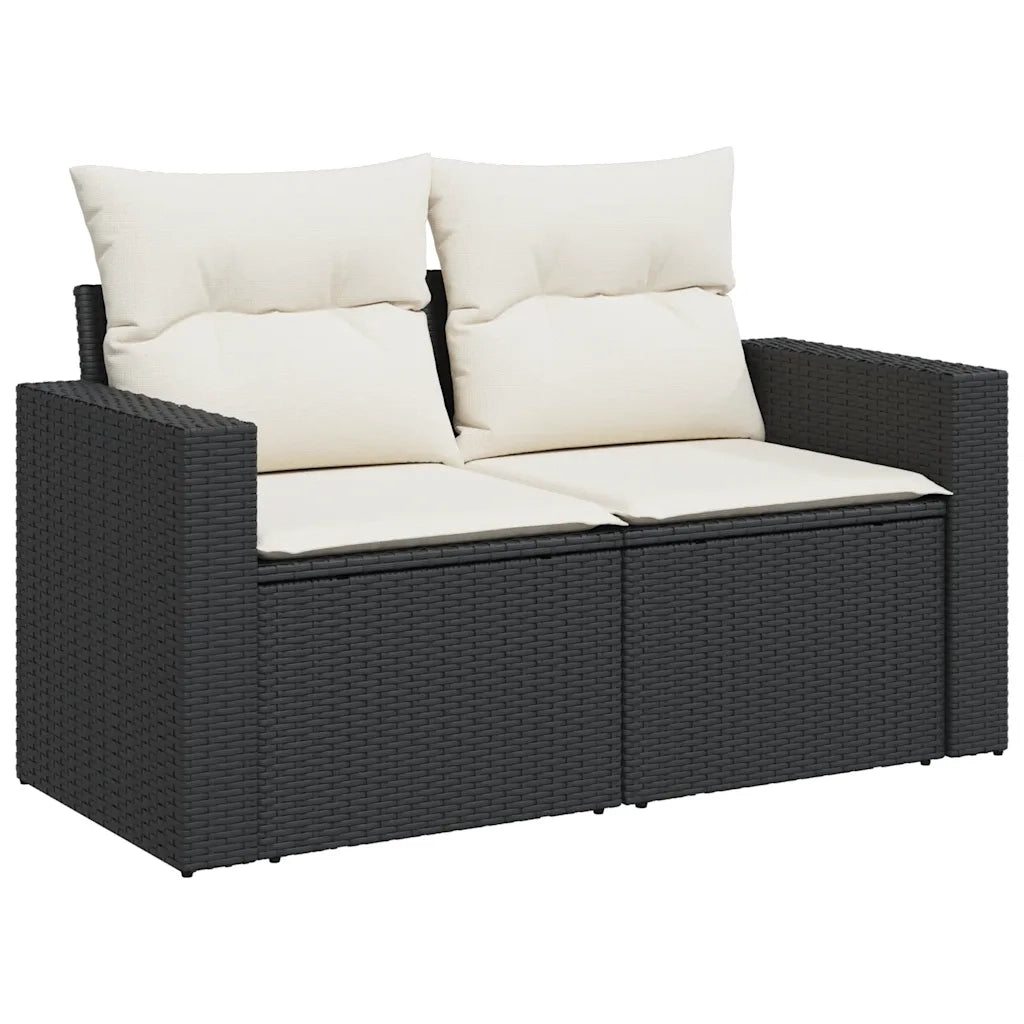 Set Divani da Giardino 10pz con Cuscini in Polyrattan Marrone 3228903