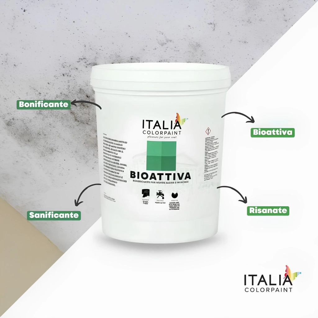 Ciclo trattamento muri antimuffa isoltherm fissativo bioattiva paintherm *** contenuto per 50 mq, confezione 1