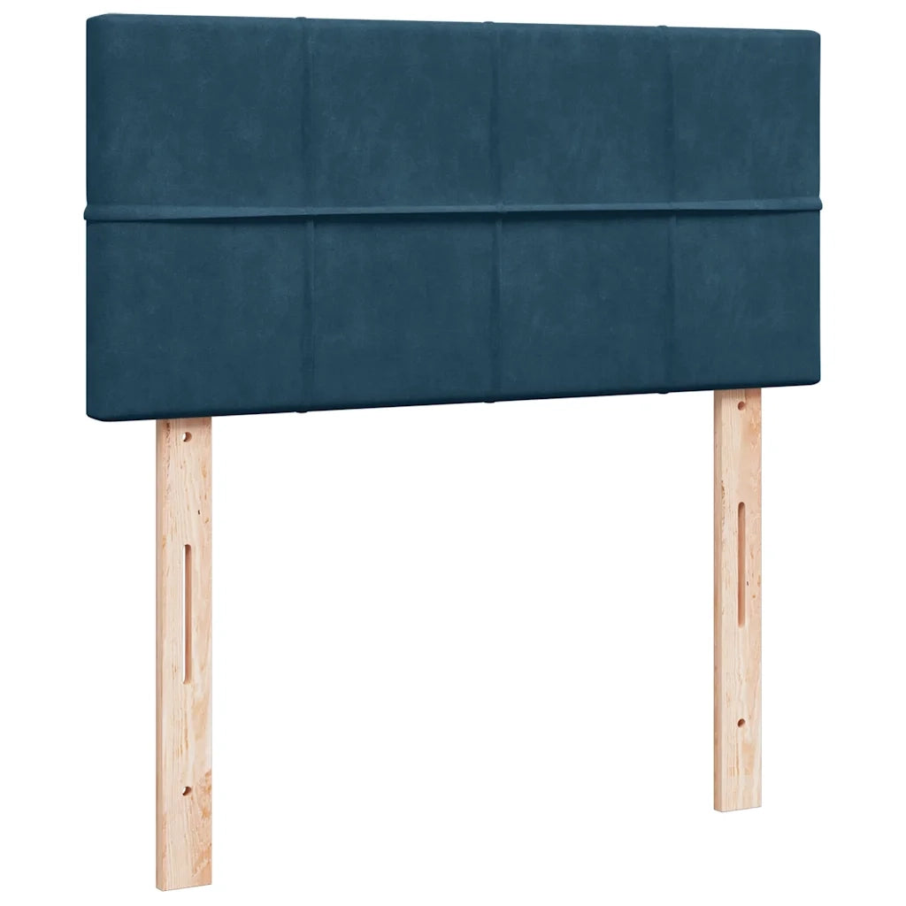 Giroletto a Molle con Materasso Blu 100x200 cm in Velluto 3287666