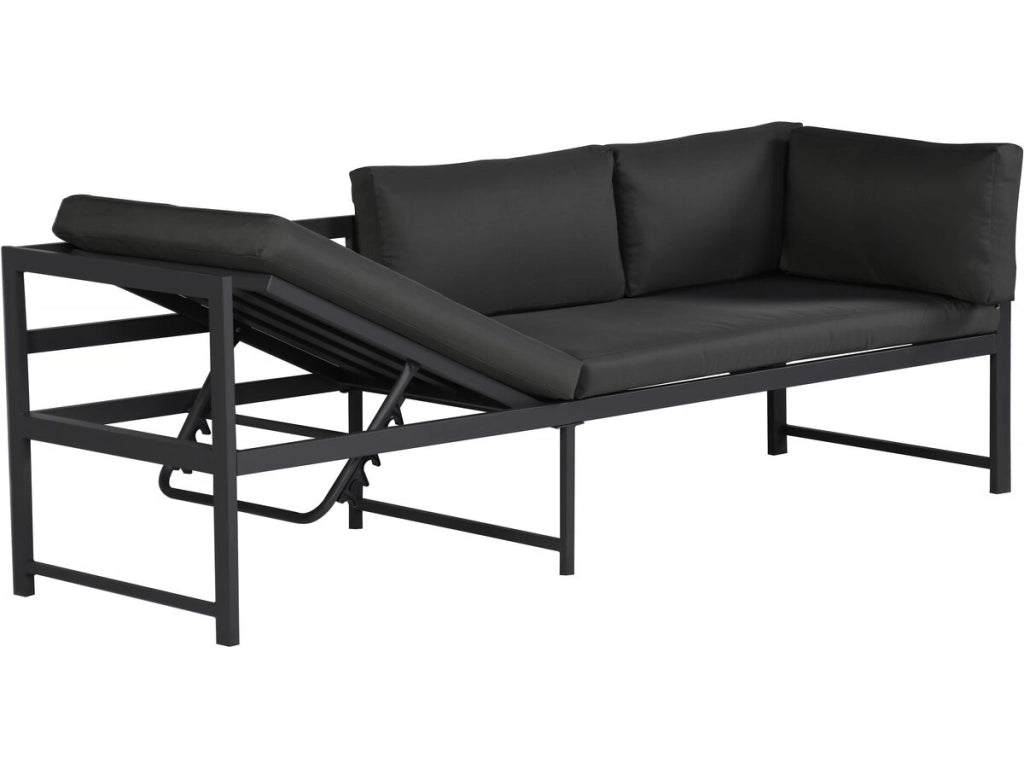 Set di mobili da giardino in metallo "Etna" - 6 posti - Grigio