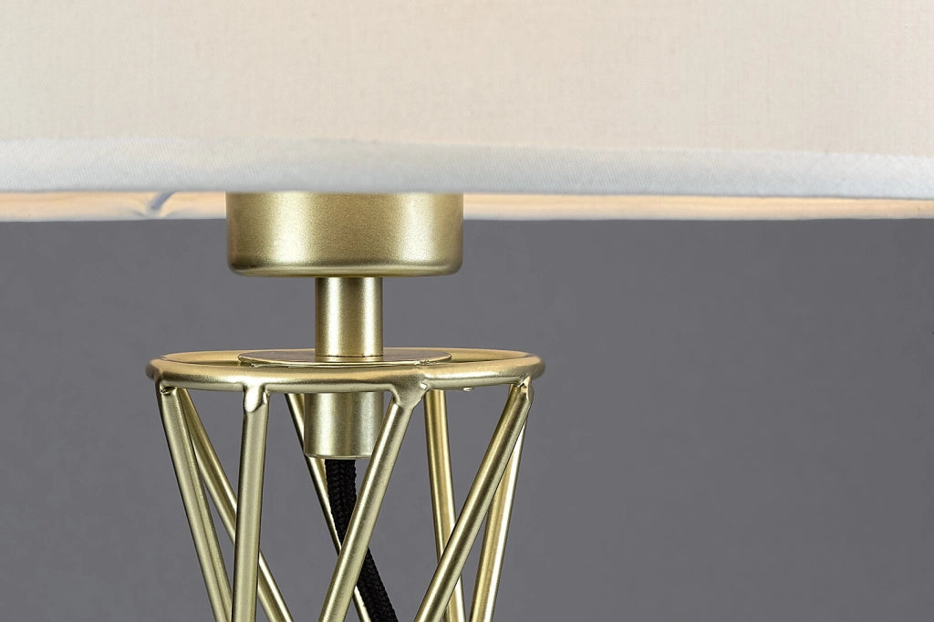 Lampada da tavolo Nivra Rabalux oro bianco E27
