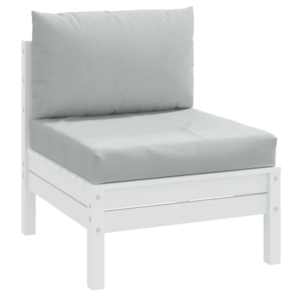 Cuscini per Pallet 2 pz Grigio Chiaro Mélange in Tessuto 4002641