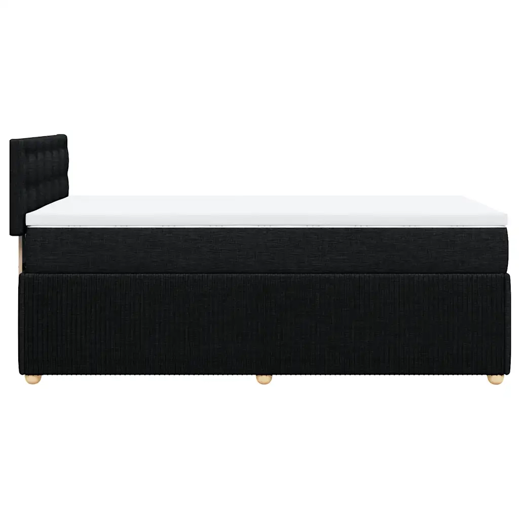 Giroletto a Molle con Materasso Nero 80x200 cm inTessuto 3289599