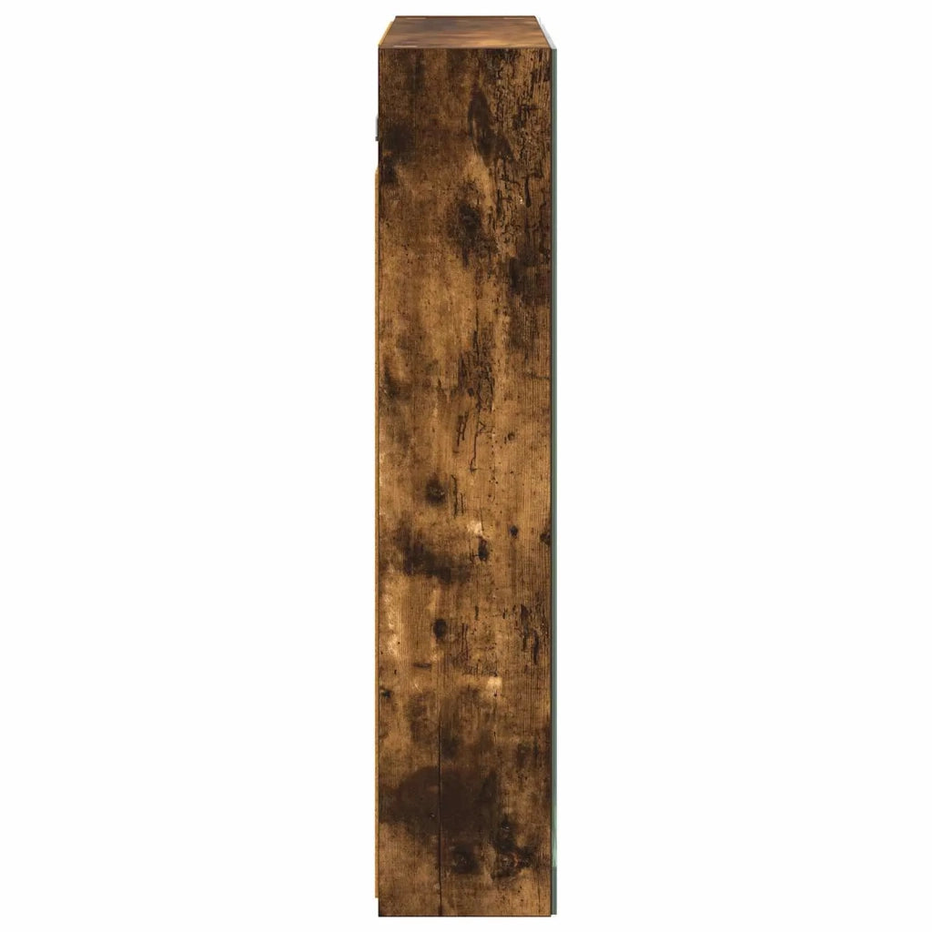 Mobiletto per specchio da bagno Rovere fumé 70 x 14,5 x 70 cm 889091