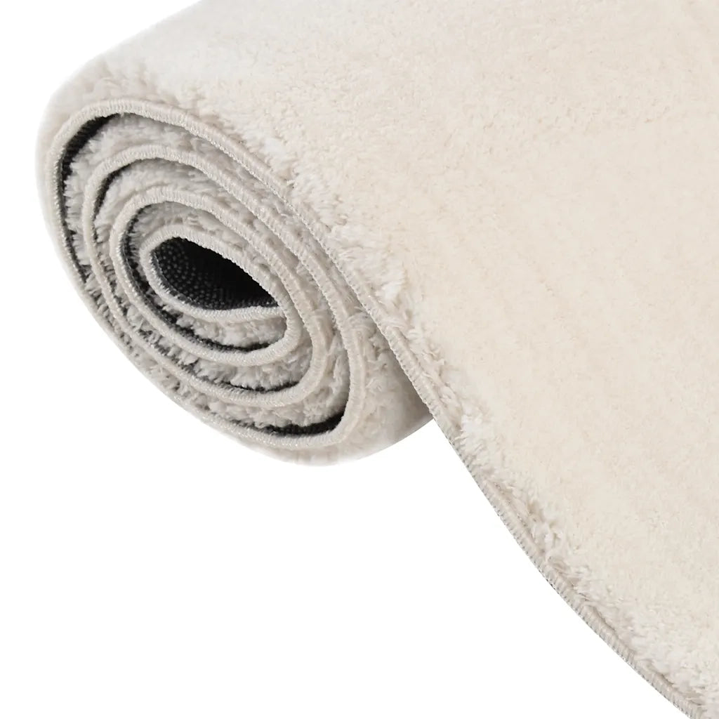 Tappeto Shaggy Crema/Bianco 120x183 cm in Poliestere 353830