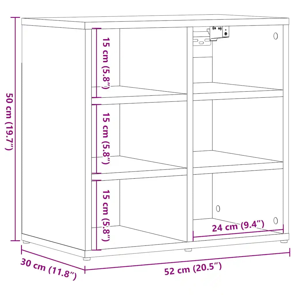 Scarpiera Legno Antico 52x30x50 cm 857033