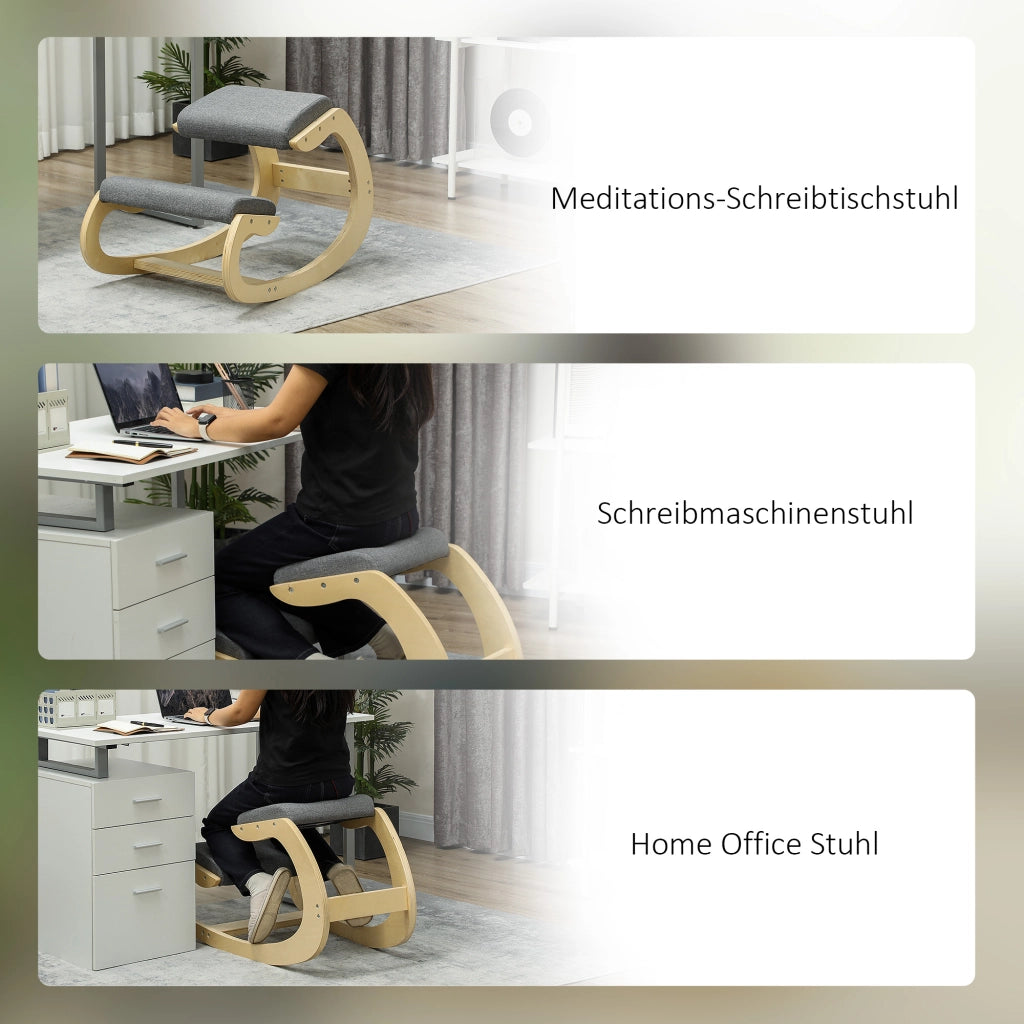 Sgabello ergonomico oscillante per ufficio ¨C Xylo ¨C grigio