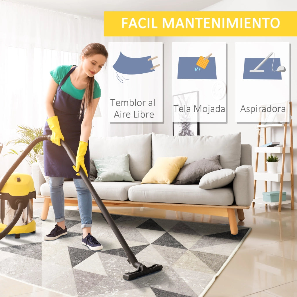 Tappeto Moderno Geometrico Velluto Grigio ¨C Minimal ¨C 230x160 cm