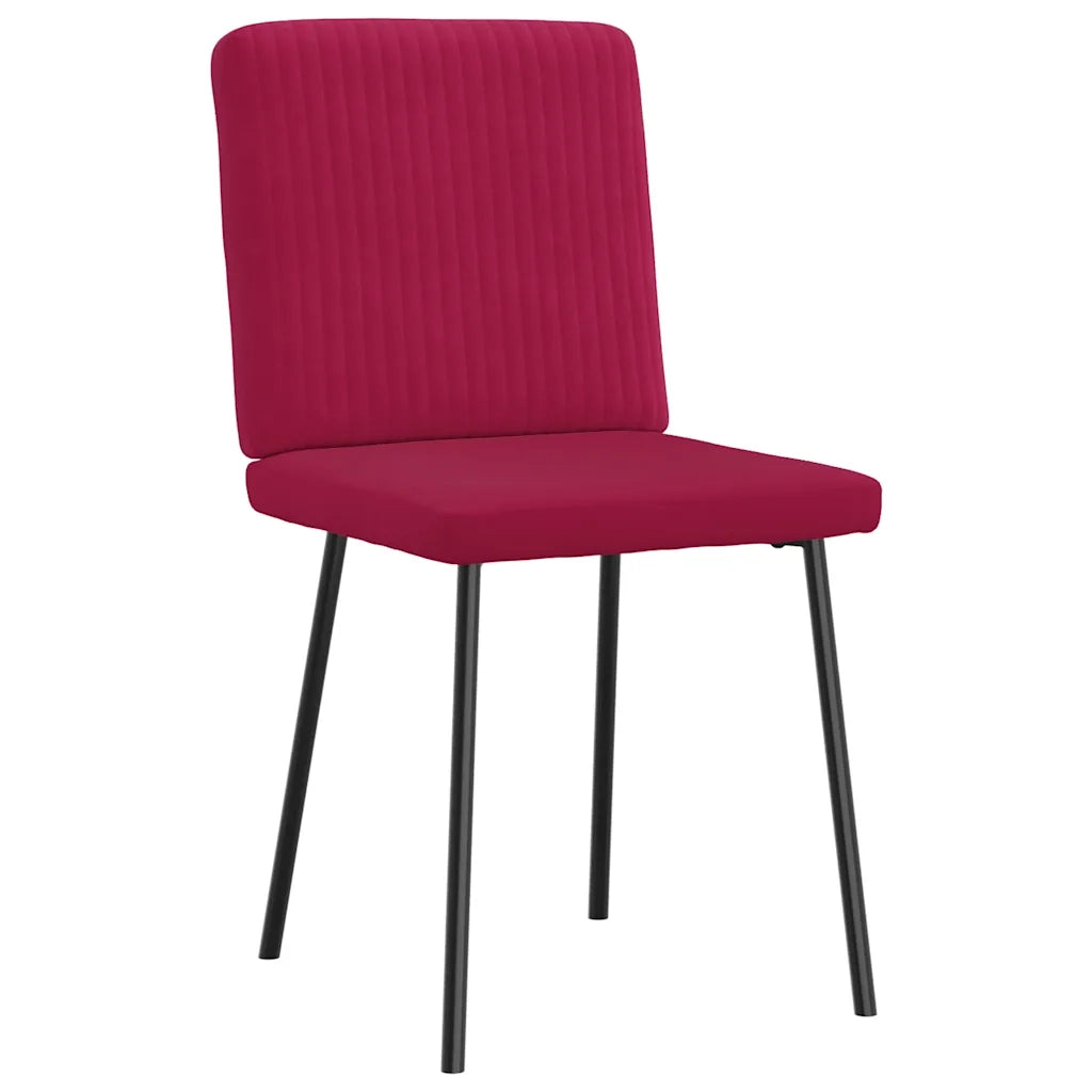 Sedie da Pranzo 2 pz Rosso Vino in Velluto 4101191