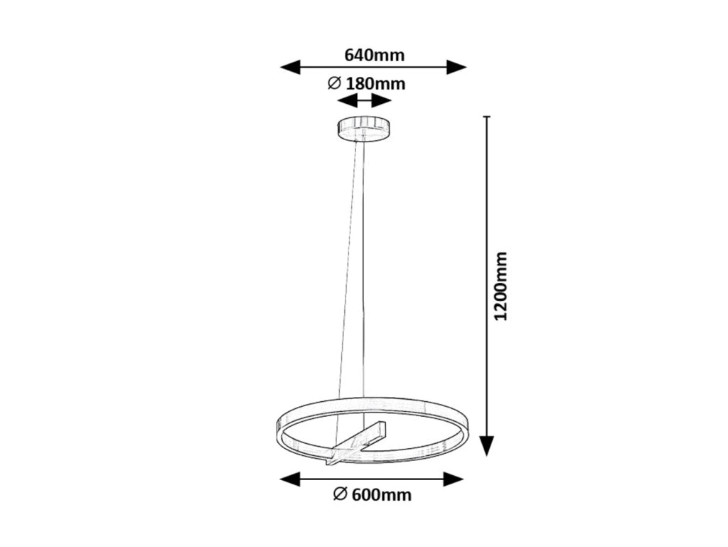 Lampada a sospensione LED Rabalux Thrac Ø64 34W 4000K