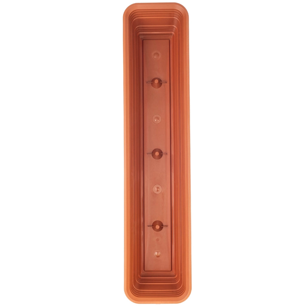 Vaso da fiori per balcone KADAX, 80 cm, rosso mattone.