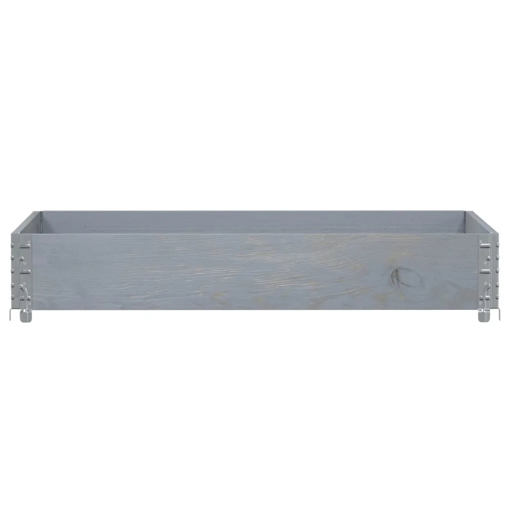 Fioriera da Giardino Grigia 120x80 cm Legno Massello di Pino 3295845