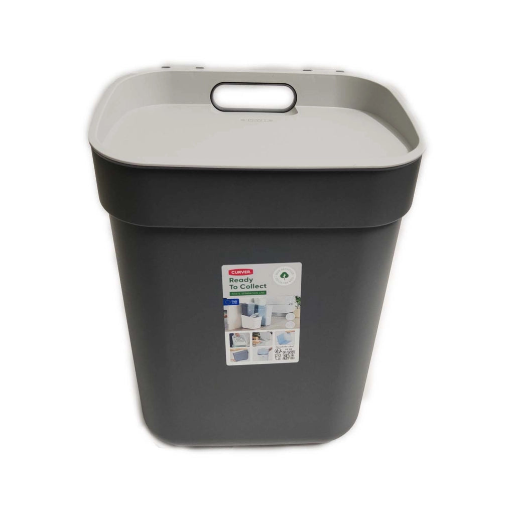 PATTUMIERA CURVER READY GRIGIO / ANTRACITE LT. 10 CON FERMA BUSTA