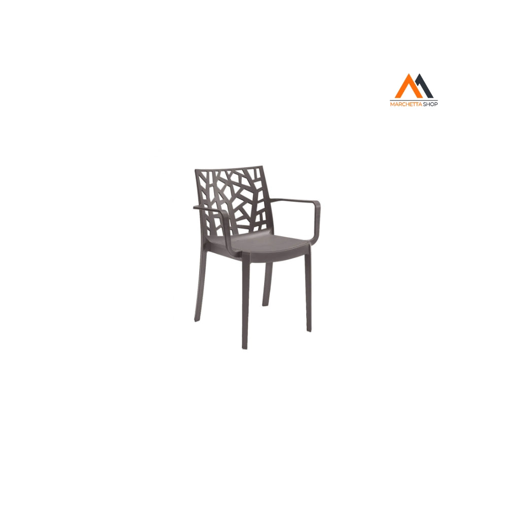 SEDIA IN POLIPROPILENE 'MATRIX ARMCHAIR' taupe
