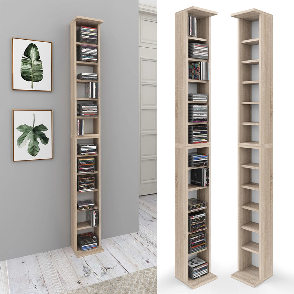 Vicco Scaffale porta cd Sonoma 21 x 183.6 cm Alto