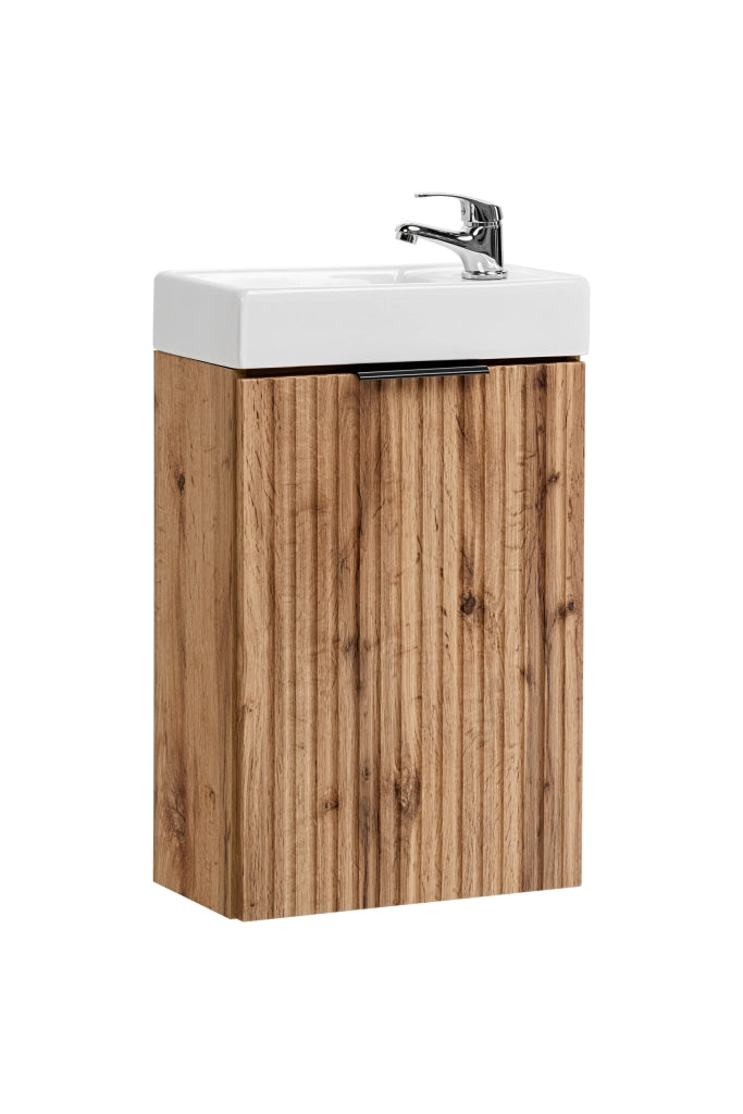 Set mobili bagno 40 cm con lavabo per mobile Vedea Adel Oak 40 cm