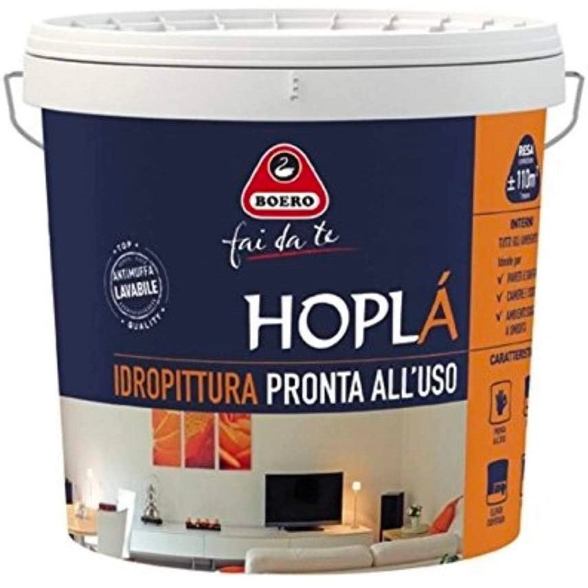 Idropitture lavabile bianca antimuffa Hopl√† Boero 4 litri