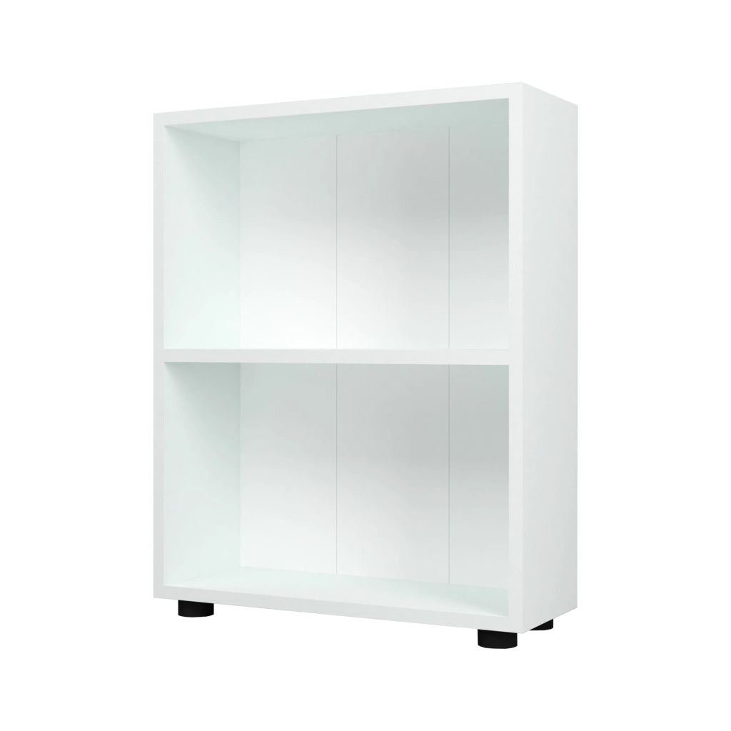 Libreria 'Vara' Altezza: 72 cm Scaffale a Terra con 2 Scomparti Aperti - Bianco [en.casa]