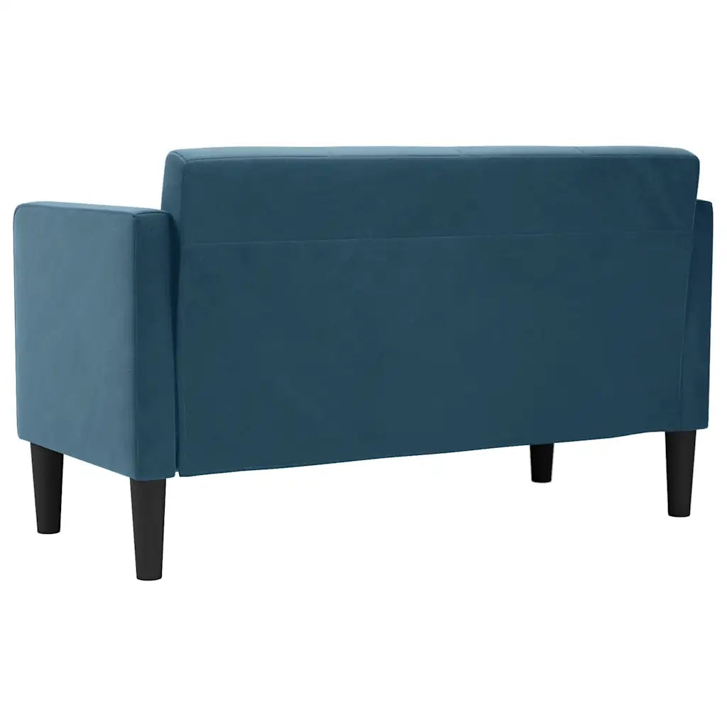 Divano Divanetto-Sofa Blu 111 cm in Velluto