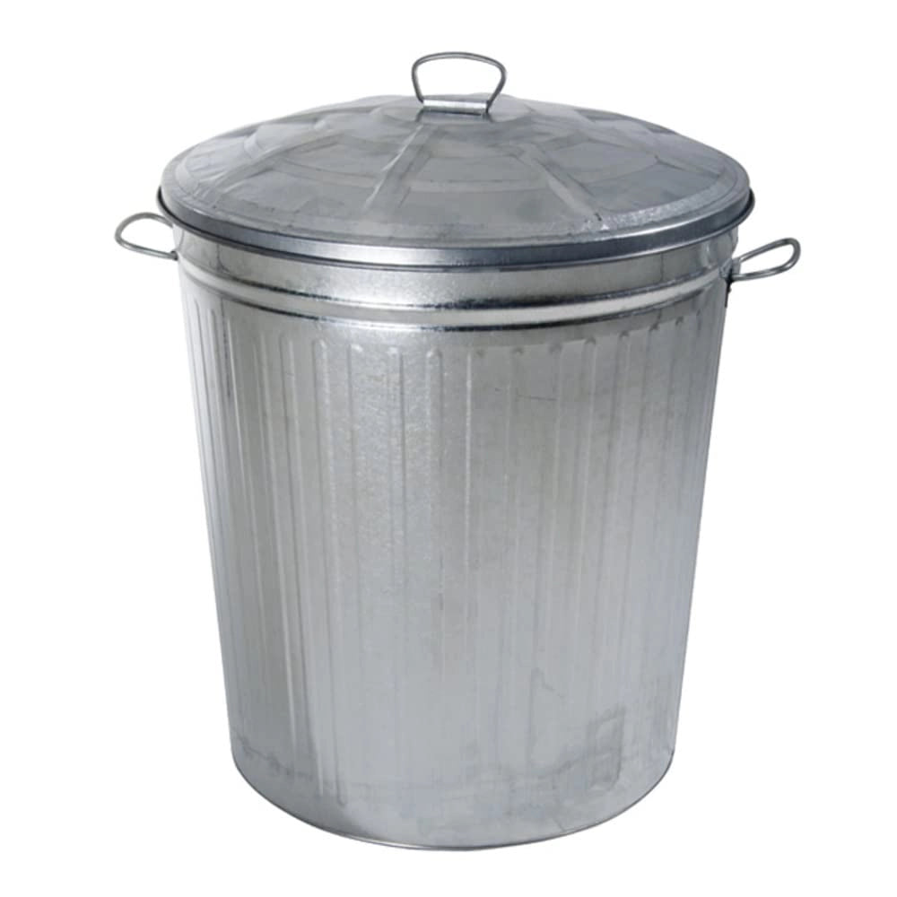 Bidone Immondizia Acciaio Domus Galvanizzato Lt 35 cm 38X31 H.cm 37