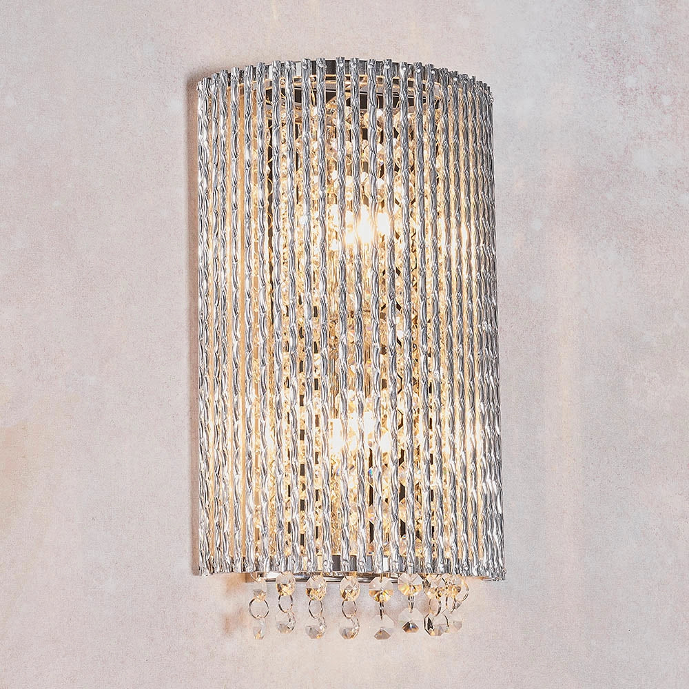 Applique Galina glamour cromo cristalli K9 2xG9 Endon