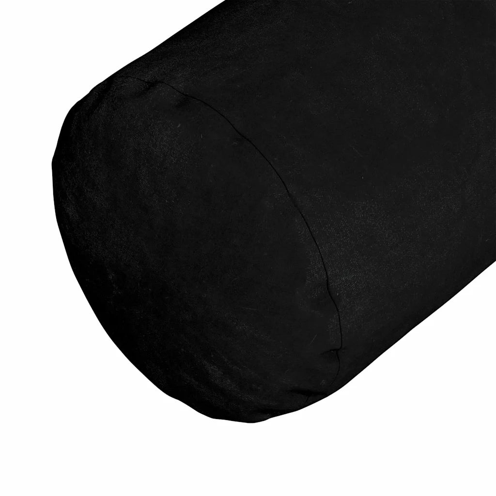 Cuscini a rullo 2 pcs Nero Ø 15 x 40 cm Tessuto in Microfibra 42014300