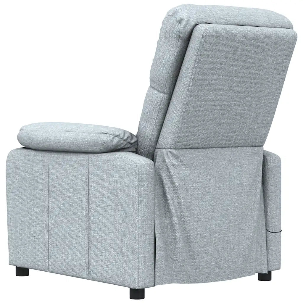 Poltrona Massaggiante in Tessuto Grigio Chiaro 289672