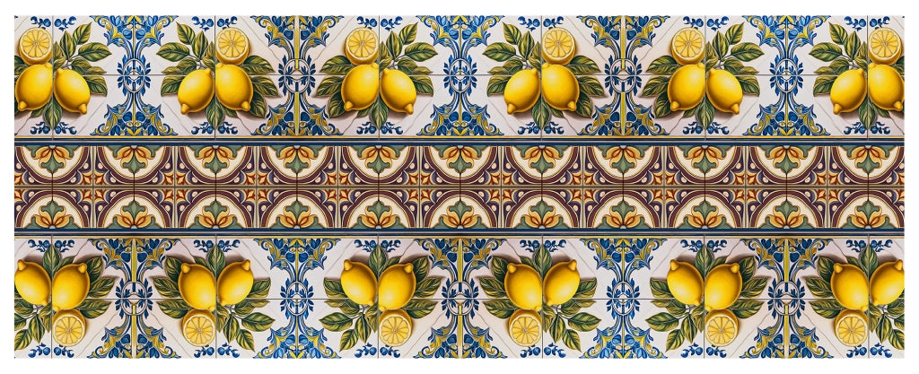 Tappeto Cucina Antiscivolo Made in Italy Passatoia Antimacchia Multiuso Corridoio Soggiorno Lavabile in Lavatrice - 50x200 - 164Lemonade