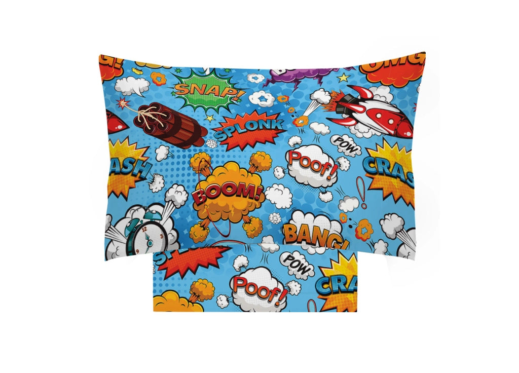 Copripiumino Sacco Piumone Freestyle Per Ragazzi 100% Cotone Digitale Boom 26 - Piazza E Mezza - Boom