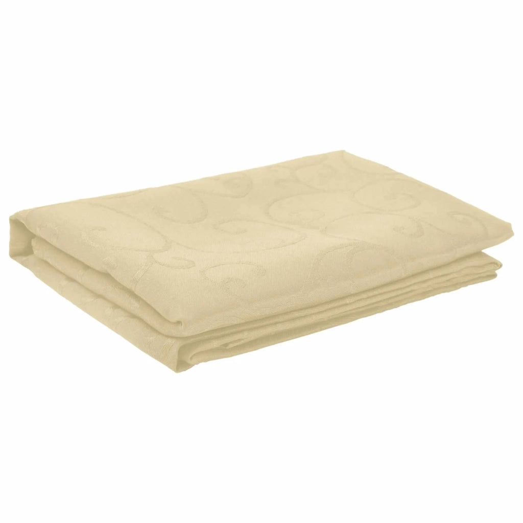 Tovaglia da Tavolo 5 pz Rettangolare Bianco Crema 140 x 140 cm 42040447