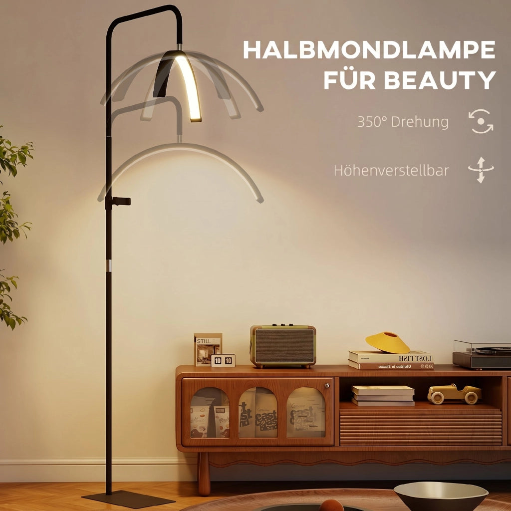 Lampada da Terra con Testa Girevole 350¡ã e Supporto Smartphone ¨C Xylo ¨C 7 Temperature di Colore