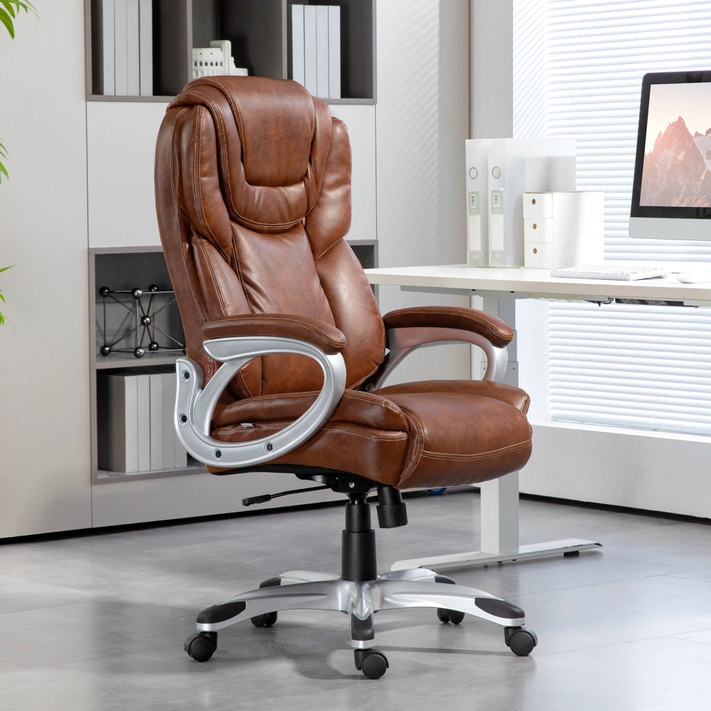 Sedia da ufficio ¨C Minimal ¨C marrone 66x75.5x115.5-124.5 cm